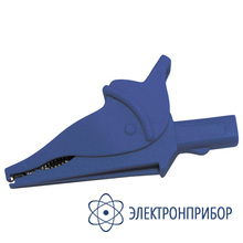 Зажим изолированный типа "крокодил", d30, синий