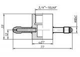 Проточная камера 3/4" UNF со штуцерами М8х1