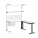 Угловая приставка для столов серии комфорт (цвет светло-серый) УС-1 Комфорт RAL7035